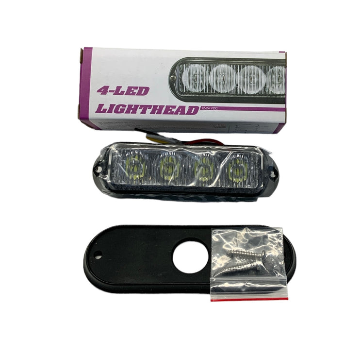 RSG 4 LED Lighthead Module, White LED, Black Flange 18 Flash Patterns LED-580-03