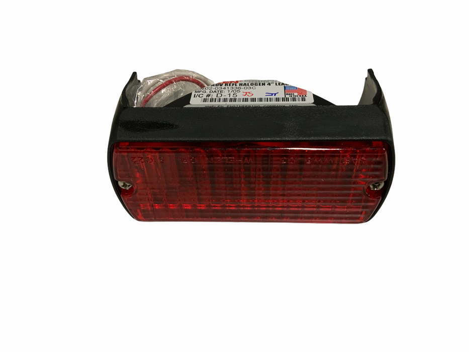 New Whelen Red ADV REFL Halogen 4” Lead 02-0341336-03C 12v