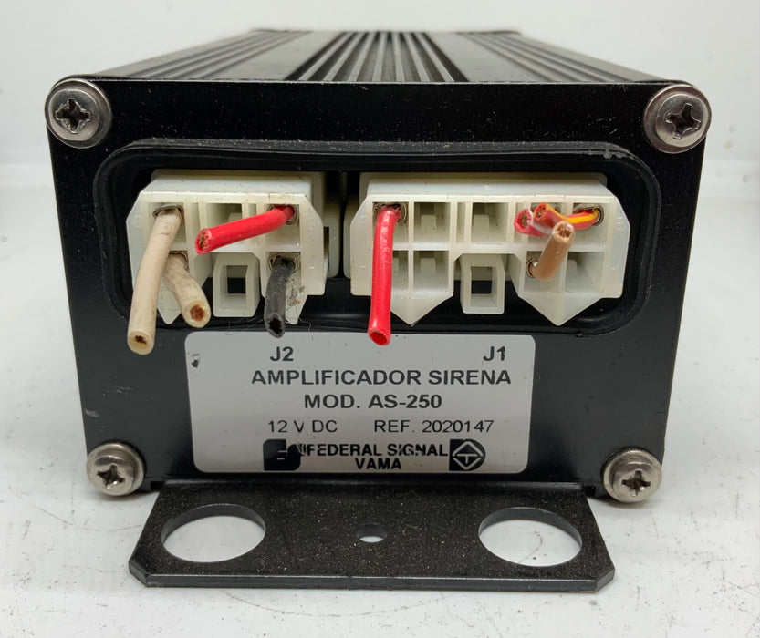 Used Federal Signal Amplificador Sirena AS-250 Siren Amp Horn Control 100W 12v