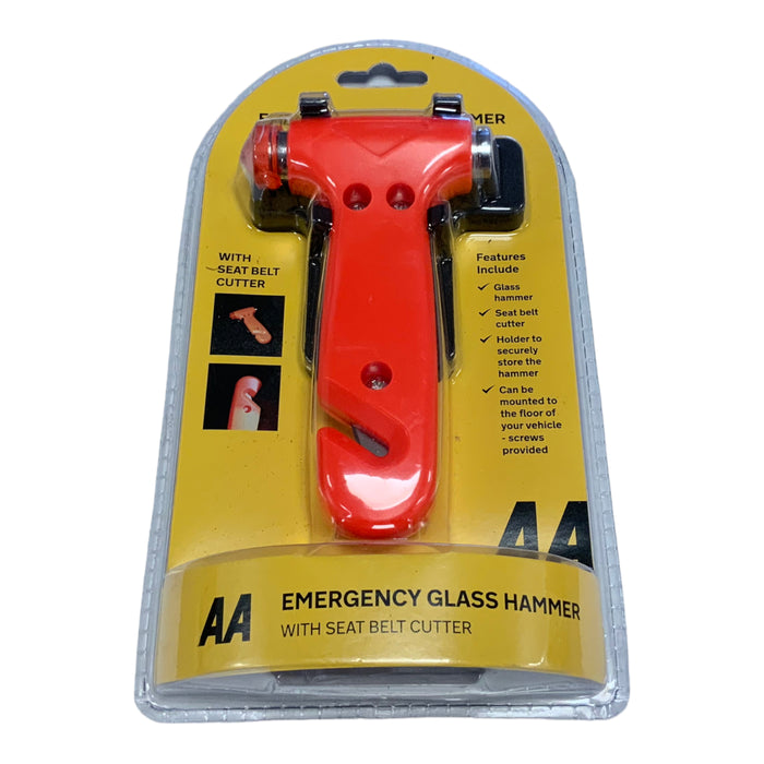 New AA Emergency Car Window Glass Hammer & Seatbelt Cutter Rescue Tool