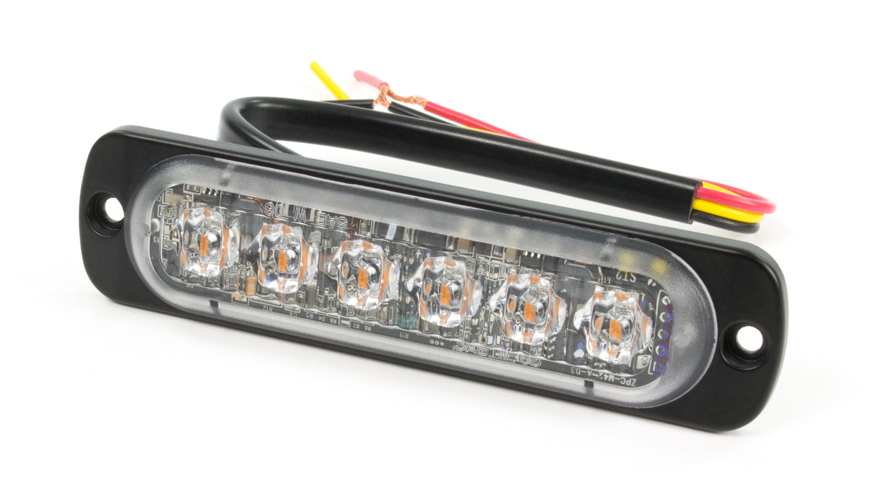Axixtech ST6 AMBER LED Warning Light Surface Mount Class 2 Led 12v & 24v