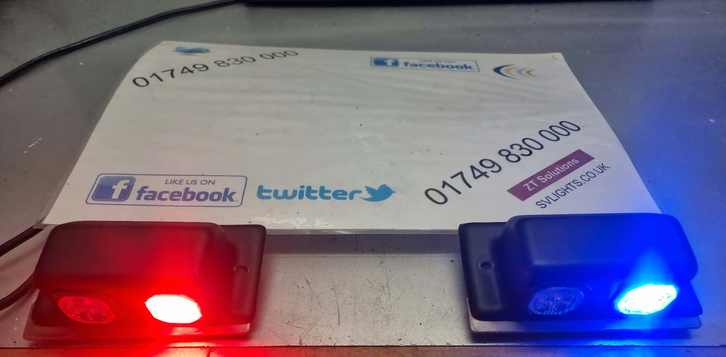 Premier hazard LL126 Button blast led's Blue/Red