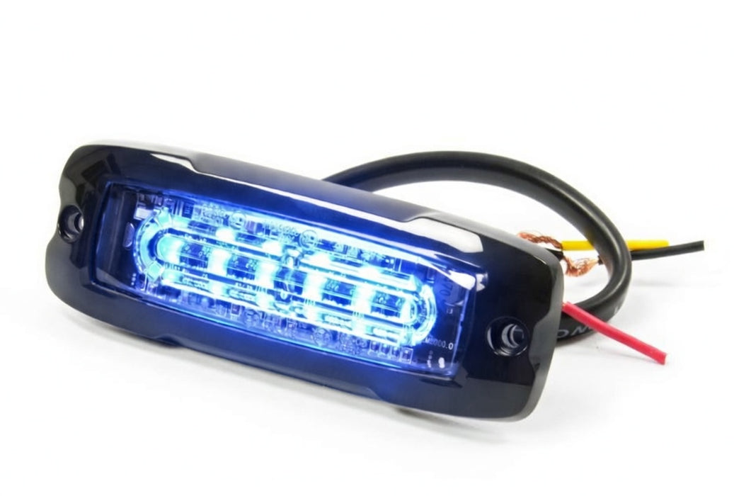 XT6 Xtreme Slim 6 BLUE - LED Module 12/24v 16 Flash Patterns Axixtech LED-1076-03