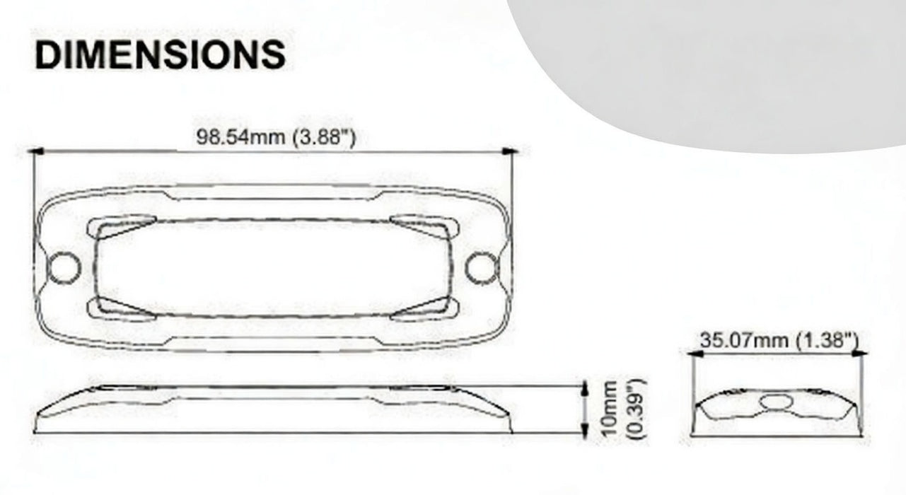 XT6 Xtreme Slim 6 Red LED Module 12/24v 16 Flash Patterns Axixtech LED-1077-03