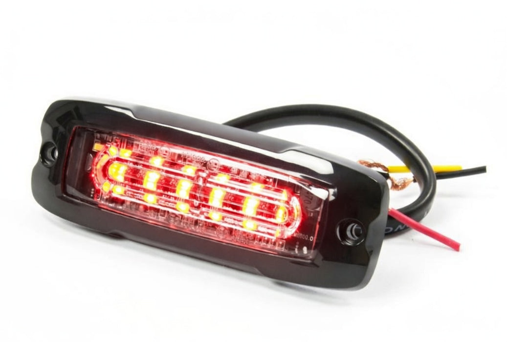 XT6 Xtreme Slim 6 Red LED Module 12/24v 16 Flash Patterns Axixtech LED-1077-03