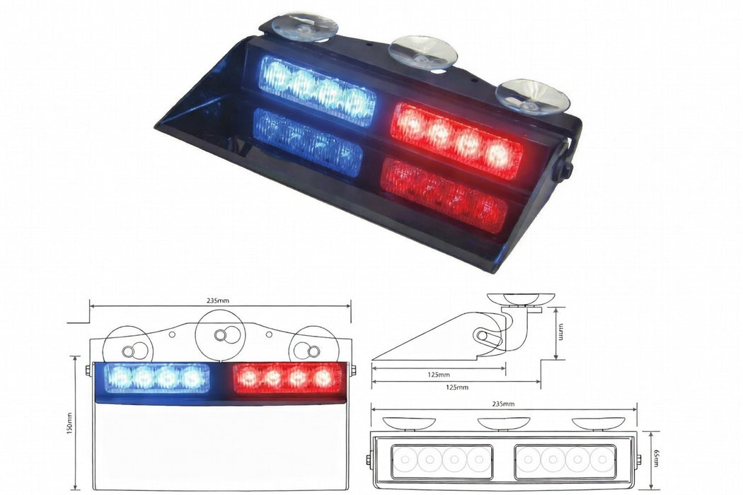 RSG Micromax-II Super LED Dash Light RED/BLUE  12v LED-379-01