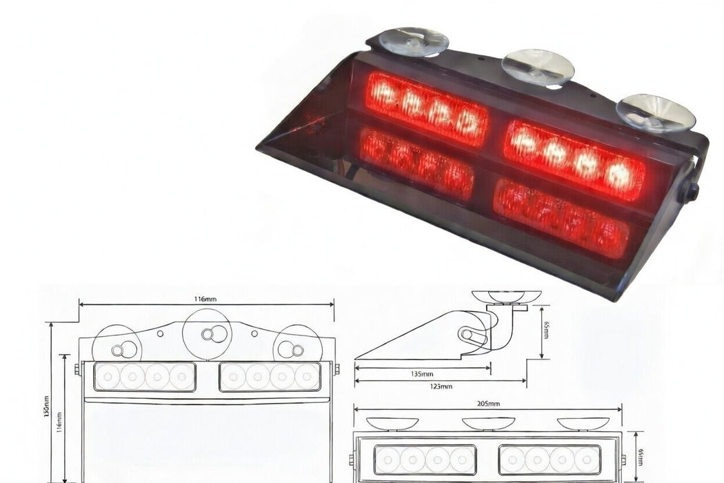 Micromax-II Super LED Dash Light RED 12v LED-379-01