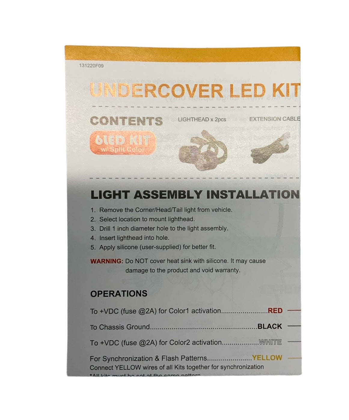 Pop-A-Light Covert LED Modules Double Head Kit RED Axixtech 12v — SV Lights