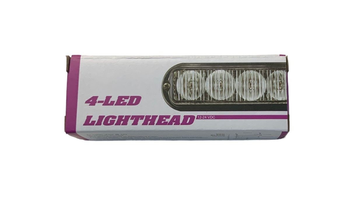 RSG 4 LED Lighthead Module, Red LED, Black Flange 18 Flash Patterns LED-578-03