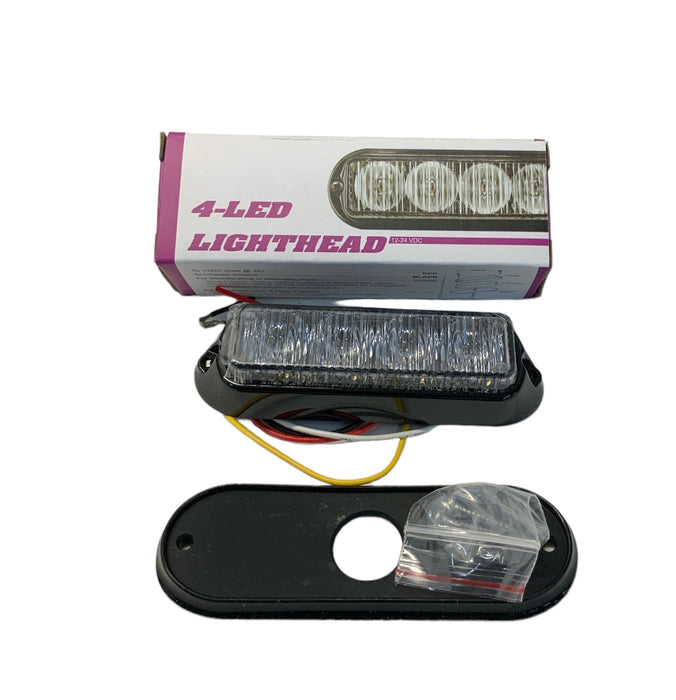 RSG 4 LED Lighthead Module, Red LED, Black Flange 18 Flash Patterns LED-578-03