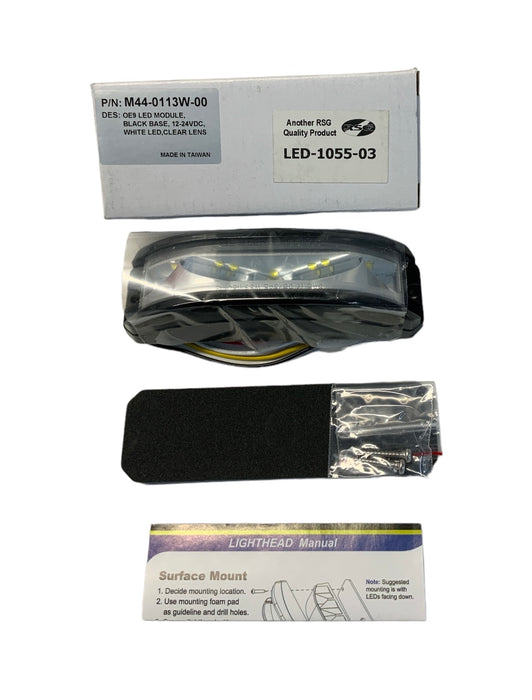 RSG OE9 LED Modules White 12 Flash Patterns 12-24v Black Base LED-1055-03