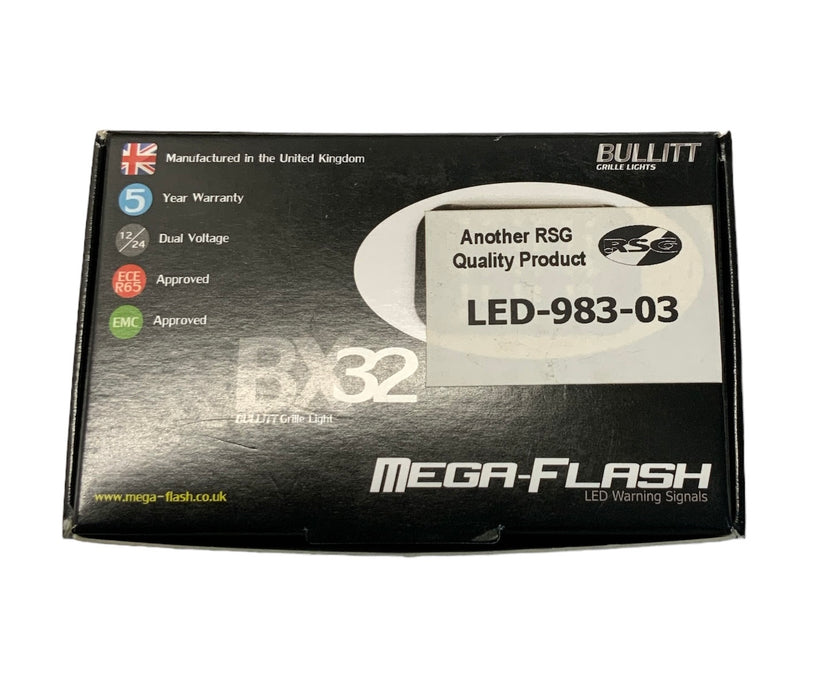 Redtronic Bullitt Grille Light BX32 Mega-Flash LED White LED-983-03