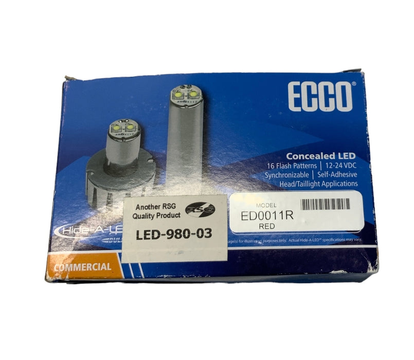 RSG Ecco Bullet Tall Slimline Covert Red LED Module 16 Flash patterns LED-980-03