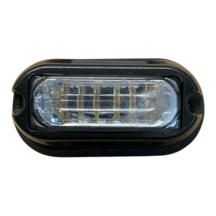 Used Single Whelen LINZ6 LED Lightheads Single Colour Amber Plastic Flange 12v