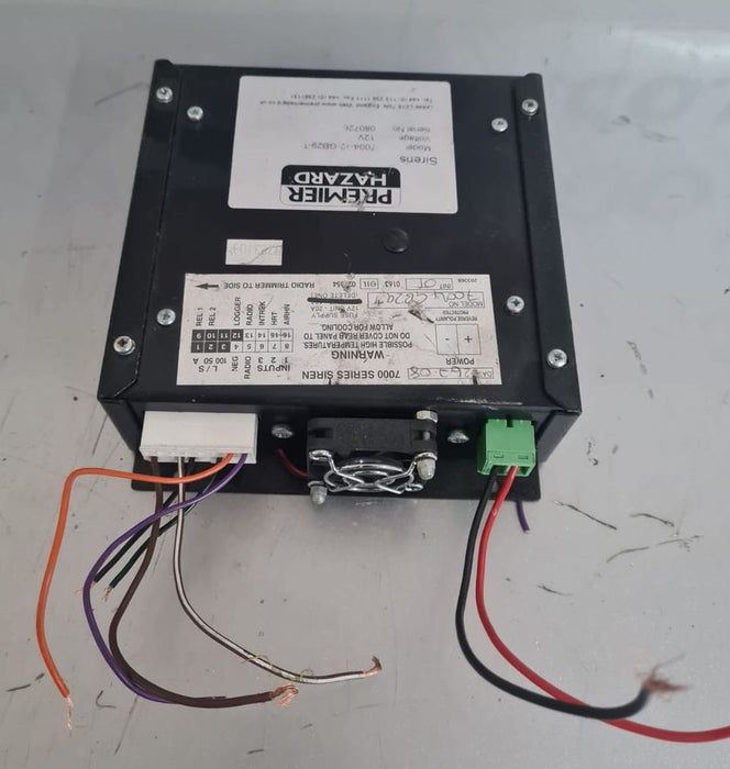 Used Premier Hazard 7004-12-GB29-T Siren Amp With Airhorn And Plugs