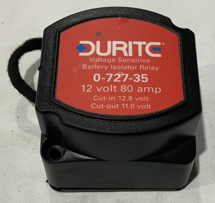 Used Durite Voltage Sensitive Battery Isolator Relay 12v 80A 0-727-35