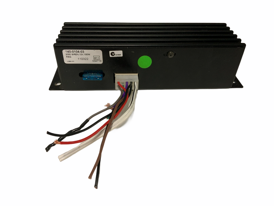 Used RSG 2000 Siren 140-0104-03 100W 12v Hand Free Siren Amp With Plugs