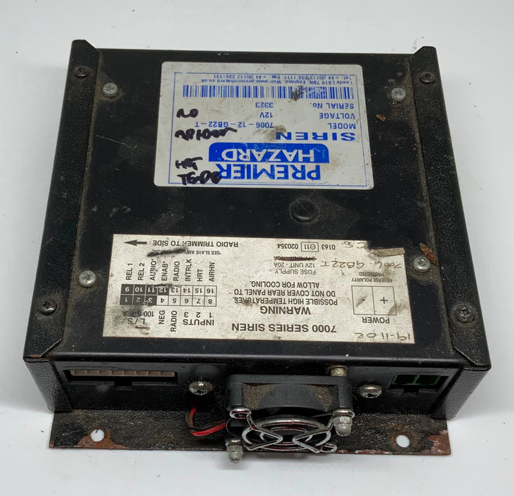 Used Premier Hazard 7006-12-GB22-T Siren Amp Faulty Airhorn