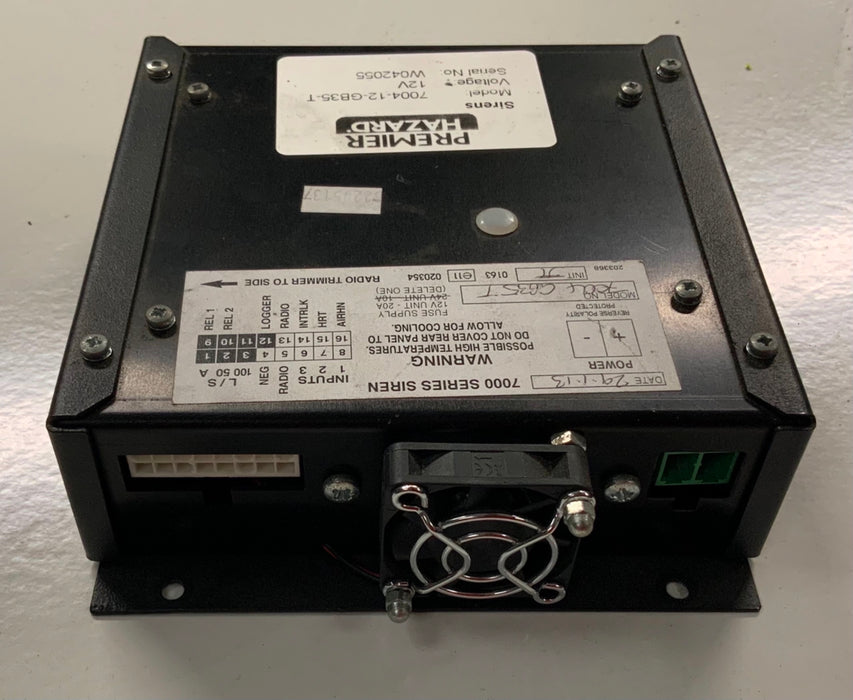 Used Premier Hazard 7004-12-GB35-T Siren Amp With Airhorn No Plugs 12v
