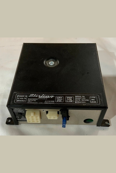 Used Stirling EVP SS2HIT Siren Amplifier With Horn Transfer 12v 100w No Plugs