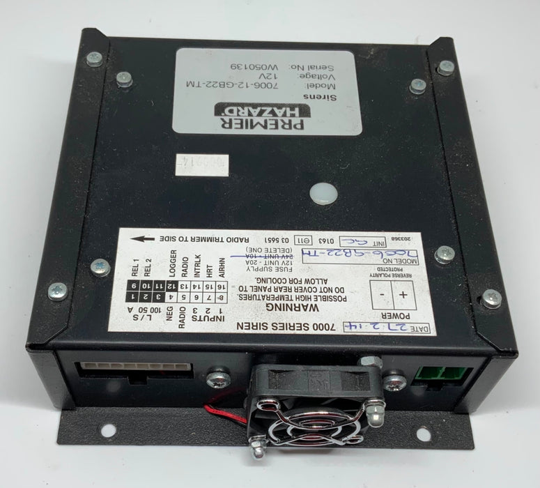 Used Premier Hazard 7006-12-GB22-T Siren Amp With Airhorn Without Plugs