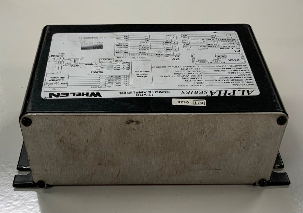 Used Whelen Alpha Siren Amplifier With Airhorn  12v 100w