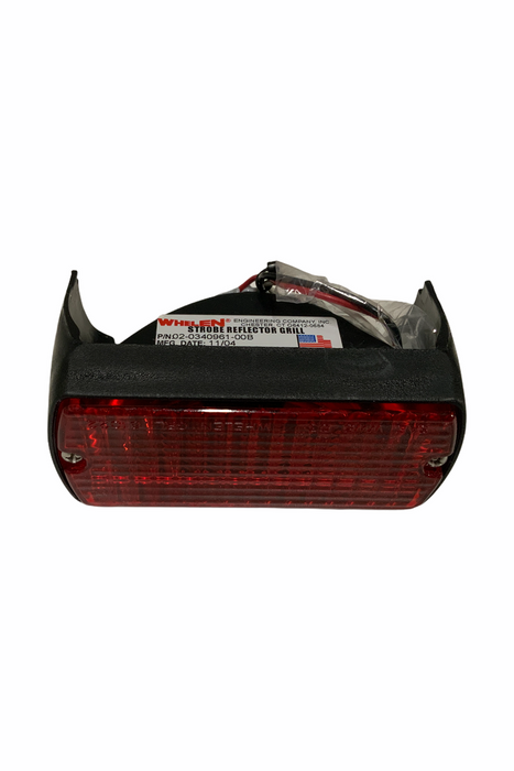 New Whelen RED Strobe Reflector Grill 02-0340961-00B Strobe Unit