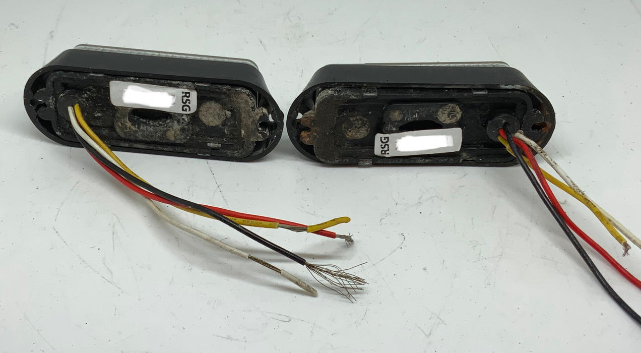 RSG Diablo II 3 Way LED Warning Light Pair In White With Flange Used Grade B