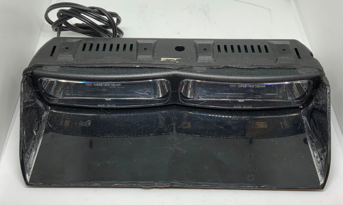 Used Woodway / Whelen Talon Dual LED Dash Light 12v Blue With Build In Flasher
