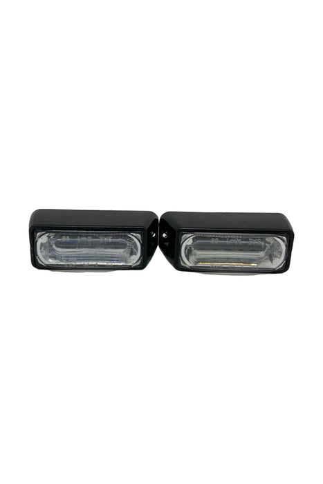 Used Set Of Whelen LINZ6 LED Lightheads Single Colour Blue Plastic Flange 12v