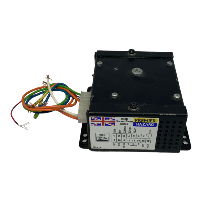 Used Premier Hazard 9004-12-GB1 Siren Amp With Airhorn And Plug