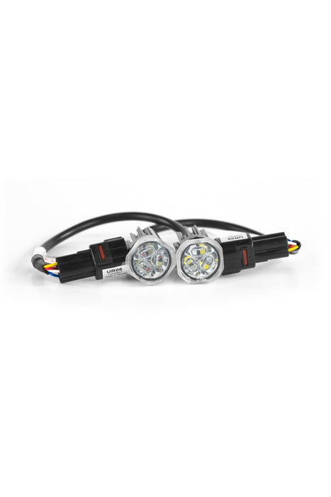 New Axixtech UR06 Amber/ Blue Switchable Led Warning Lights 2 Lightheads 12/24v